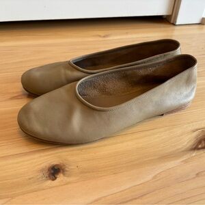 Jenni Kayne Charlotte Ballet Flat in Khaki Sz 38